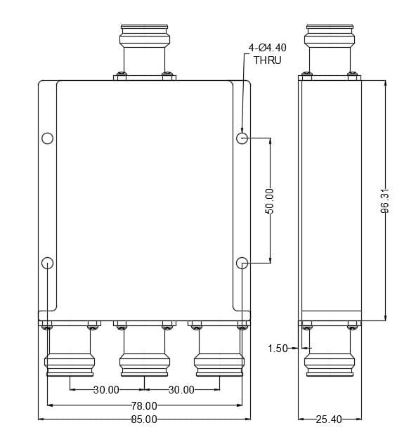 PicoCoupler 1/3 (4.3-10F, 700-3800MHz)