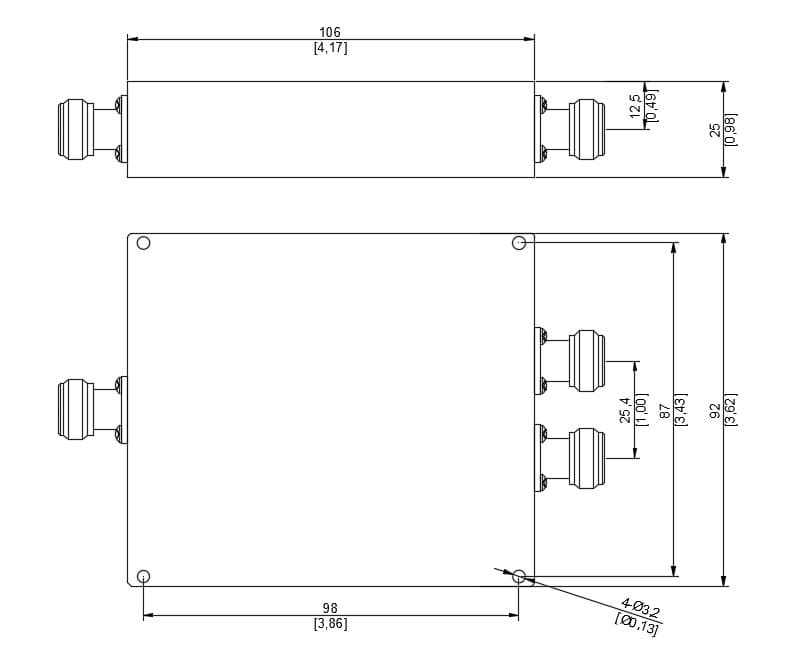 Разветвитель PicoCell MegaCoupler 0.3-0.7 ГГц - 1/2