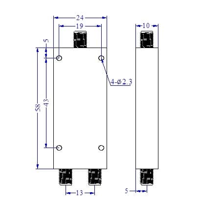 Разветвитель PicoCell Megacoupler 2-20 ГГц - 1/2 (mini)