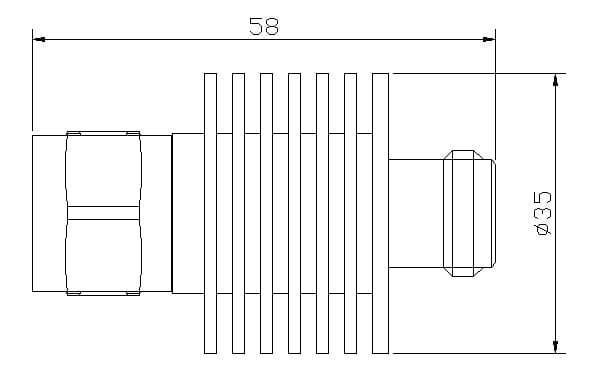 Коаксиальный фиксированный аттенюатор PicoCell PSJ-N-3GHz-30dB (10W)