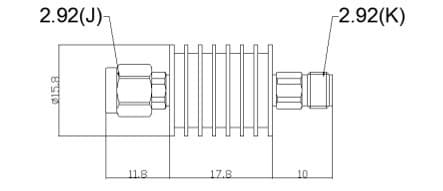 Коаксиальный фиксированный аттенюатор PicoCell PXSJ5W-2.92-40GHz-20dB