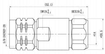 Разъем N-1/2"SF (вилка, прижимной)