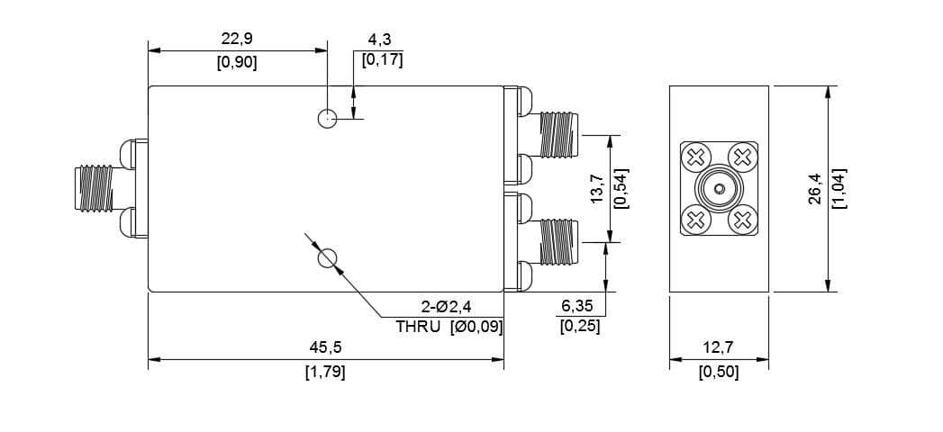 Разветвитель PicoCell Megacoupler 2-18 ГГц - 1/2