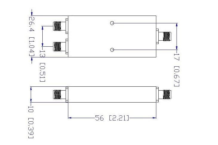Разветвитель Микрополосковый PicoCell Megacoupler 2-40 ГГц - 1/2 (2.92-Female)