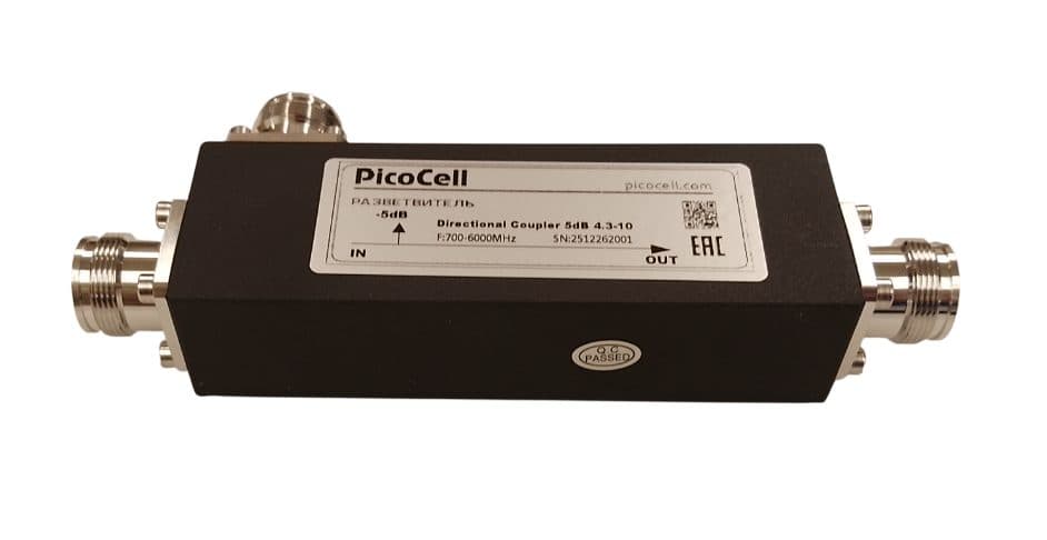 Directional Coupler 5dB (4.3-10F, 700-6000MHz)