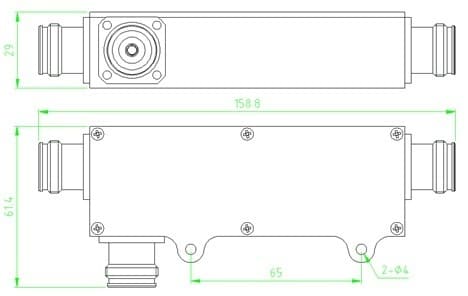 Directional Coupler 7dB (4.3-10F, 700-6000MHz)